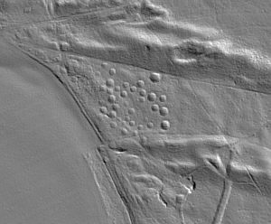 Rosenfeld, Kreis Torgau-Oschatz. Bronzezeitliche Hügelgräber. Airborne Laserscanning. Last Pulse Rosenfeld, Kreis Torgau-Oschatz. Bronzezeitliche Hügelgräber. Airborne Laserscanning. Last Pulse