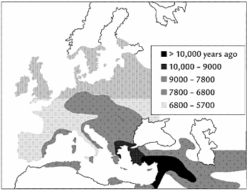 Ausbreitung der Landwirtschaft in Europa